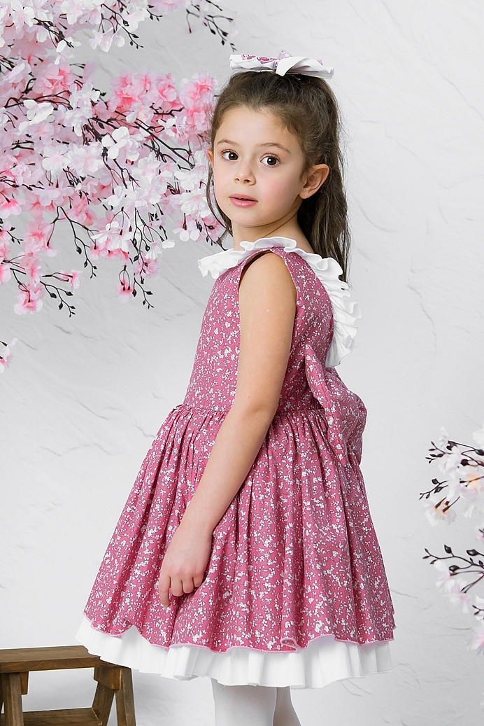 Hira - Flower Baby Girl Dress With Hair Accessory