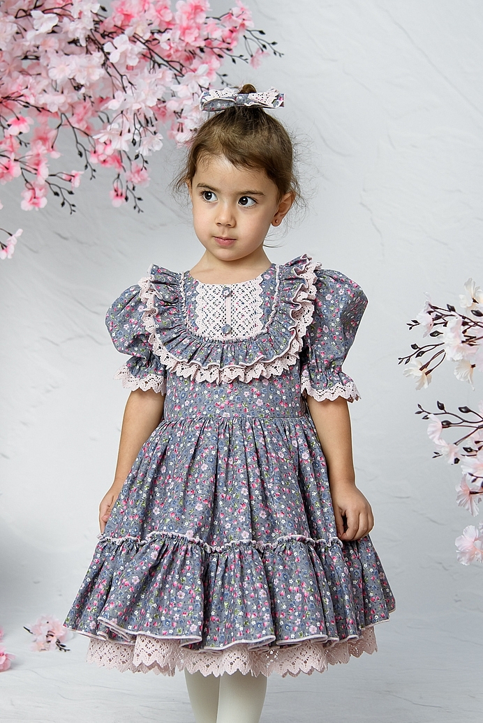 Nisa - Baby Girl Dress With Hair Accessory