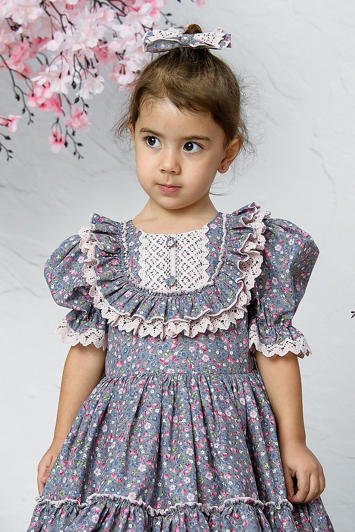 Nisa - Baby Girl Dress With Hair Accessory